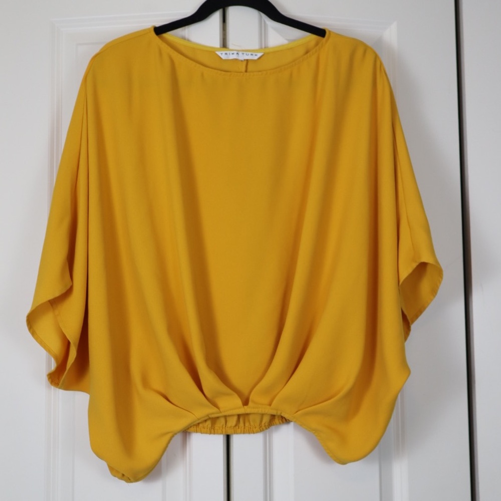 TRINA TURK | Mustard Yellow Flowy Blouse